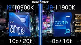 Intel i9-10900K vs i9-11900K Test in 8 Games 1080p 1440p 2160p