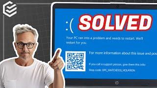 SOLVED Windows 1110 DPC Watchdog Violation Fix️  How to Fix Computer Blue Screen Error  5 Ways