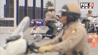 Las Vegas police motorcycle officers go through 160 hours of training before they can ride