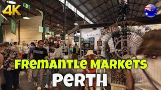 Fremantle Markets Perth Western Australia   4k Walking Tour  Perth Australia