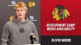 Oliver Moore at Development Camp  Chicago Blackhawks