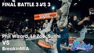 Phil Wizard Lil Zoo Sunni VS BreakinMIA final battle  Freestyle Session 2023  stance