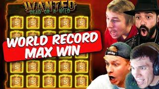 WANTED DEAD OR A WILD WORLD RECORD BIGGEST WIN Top 10 Trainwreckstv Roshtein Spinlife