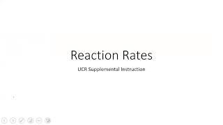 Chem 1B - Week 9 Reaction Rates.