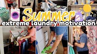 ️SUMMER LAUNDRY MOTIVATION  REALISTIC LAUNDRY ROUTINE  LAUNDRY DAY RESET 2024