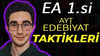 YKS 1.sinden AYT EDEBİYAT FULLETEN TAKTİKLER