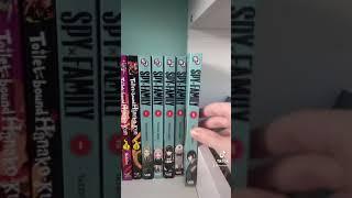 June manga haul placing the volumes on my shelf