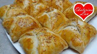 Вкуснейшие СЛОЙКИ С КУРИЦЕЙ и сыром Puff pastry pies with chicken Пирожки из слоёного теста