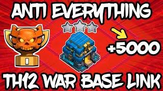 All Time Best TH12 War Base + Link  Anti Everything   2021 Unbeatable & OP TH12 War Base