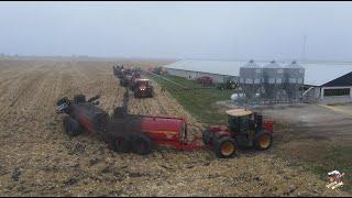 Hog Manure Application  Nuhn Quad Tankers pulled by Versatile 4WD Tractors