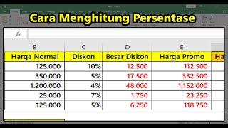 Cara Menghitung Harga Diskon di Excel