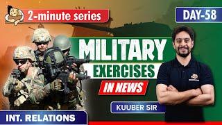 4 Important Military Exercises In News  UPSC Prelims 2024  Indian Military  Sleepy Classes IAS