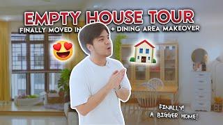 Moving In Empty House Tour Unpacking & Dining Area Makeover  • Red Diaz