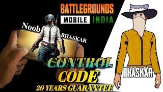 BGMI @NooBBhaskaR  CONTROL Code & New Sensitivity 2021ll Best 4 Claw For BGMI