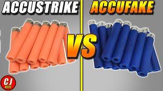 Nerf Accustrike Darts - Comparison With Accufake Darts