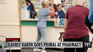 Elderly Karen Goes Primal At A CVS Counter