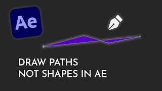 After Effects Tutorial Switch Pen Tool From Shape with Fill to Fill None for a Path with Outline