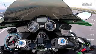 KAWASAKI ZX14R TOP SPEED  35MIN 17KM  INSANE RIDE 