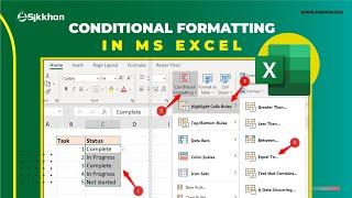 Highlight cells Conditional Formatting in MS Excel  English  Free  Sikkhon