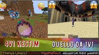 Titanyum 4V1 KESTİM - Titanyum Set İle PVP Attım - Admin Bana Demir Kutu AÇTI -minecraft sonoyuncu