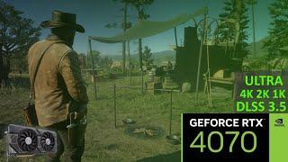 RTX 4070 -Red Dead Redemption 2  1080p 1440p 4k Ultra Benchmark w5800x dlss 3.5