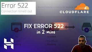 2 mins Troubleshooting Error 522 Connection Timed Out  Cloudflare and Hostinger