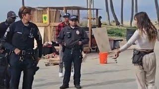 Daisy has her tiny homes dismantled by LAPD for illegally building on the Venice Beach Boardwalk.