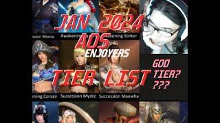 AOS ENJOYER JAN 2024 CLASS TIER LIST  - WHO IS GOD TIER? - BLACK DESERT - SOLARE ARENA