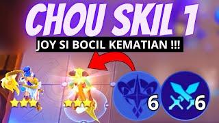 CHOU SKIL 1‼️JOY ASTRO SI BOCIL KEMATIAN CUYY  CARA MAIN CHOU SKIL 1 TERBARU MAGIC CHESS MLBB