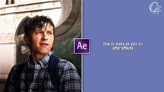 how to make an edit on after effects - for beginners