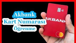 Akbank Kart Numarası Öğrenme - Hesap Numarası ve Cvv Nerede Yazar?