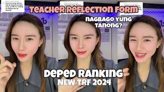 TEACHER REFLECTION FORM  TRF 2024  DEPED RANKING  TEACHER APPLICANT  NEW QUESTIONS
