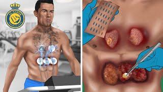 ASMR Help Ronaldo of Al Nassr FC treat his burns  Skin Repair  Satisfying Animation video