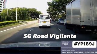 30dec2022 pie #YP189J mitsubishi canter tailgating vehicles and speeding on lane 1