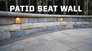 How to Build a Patio Seat Wall  Getting Started Hardscaping Construction Build Tips