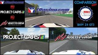 iRacing Vs Project CARS Vs Assetto Corsa - Monza Comparison Graphics & Sounds