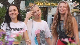 Girls Wet T-shirt -Splashing water Adventure in Europa Park in Germany  Wet girls   Funny video