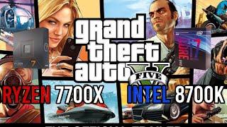 Ryzen 7700X vs Intel 8700K - Grand Theft Auto V  RTX 3080  1440P