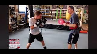 Padwork is a perfect opportunity to teach & integrate footwork & defense into your boxers training.