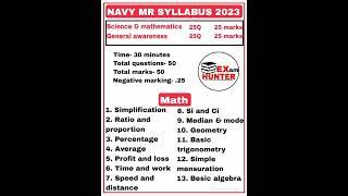 navy mr syllabus 2023 math @EX-amhunter