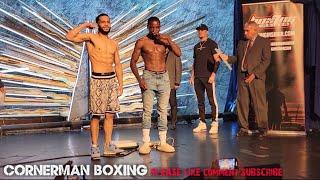 MATHEW GONZALEZ VS TERELL BOSTIC WEIGH IN & FACE-OFF AHEAD OF JR WELTER BOUT LIVE FROM SONY HALL NYC