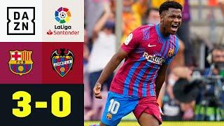 Nach 322 Tagen Ansu Fati trifft bei Barça-Comeback  FC Barcelona - Levante 30  LaLiga  DAZN