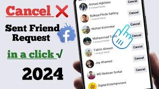 How to Cancel Sent Friend Request on Facebook 2024  How to Delete Sent Friend Request on Facebook