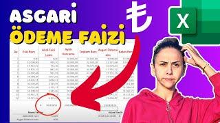 Asgari Ödeme Nasıl Hesaplanır? Ne Kadar Faiz Ödenir? Excel