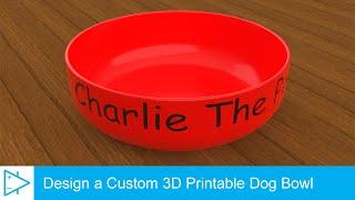 Design a 3D Printable CUSTOM DOG BOWL in Rhinoceros 3D