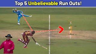 Top 5 Best Run Outs  Best Run Outs in Cricket History  direct hit run out