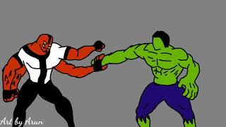 Hulk vs fourarms Fight animationFlipacalip animationArt by Arun