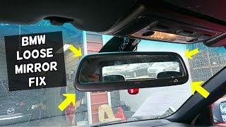 BMW REAR VIEW MIRROR LOOSE VIBRATES . HOW TO FIX LOOSE MIRROR