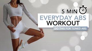 5 MIN EVERYDAY ABS WORKOUT  Do These Quick Exercises To Tone Your Abs  Eylem Abaci