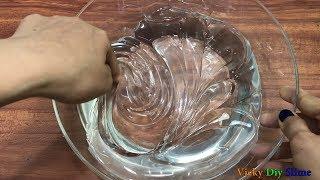 DIY JUMBO CLEAR SLIME  Making A Jumbo Clear Slime